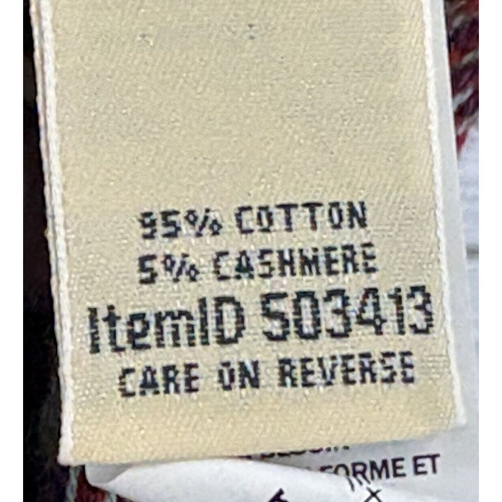 L.L. Bean Women's Cotton Cashmere Purple Geometric Print Turtleneck Sweater Sz S - Picture 3 of 9